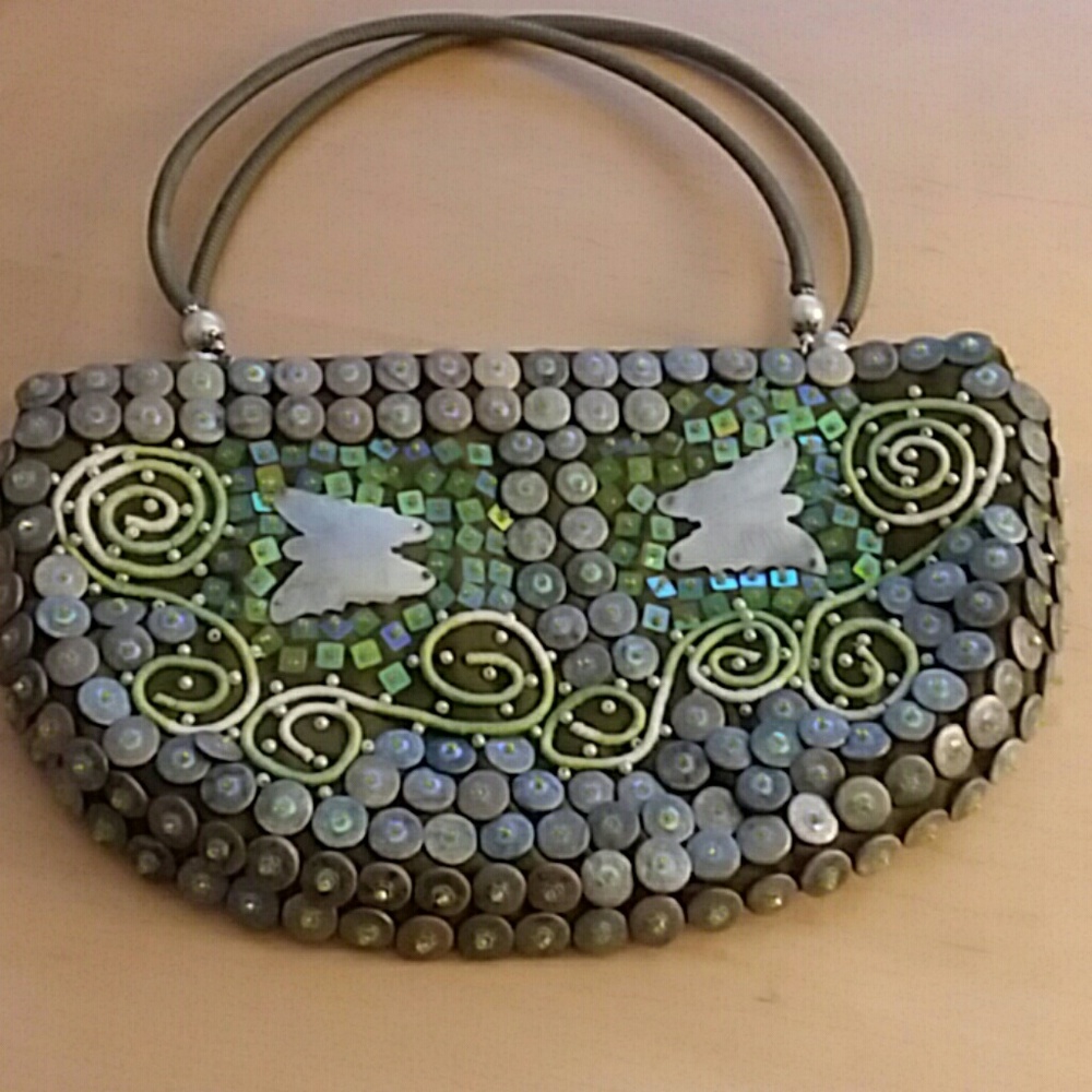 Cute green summer shell purse